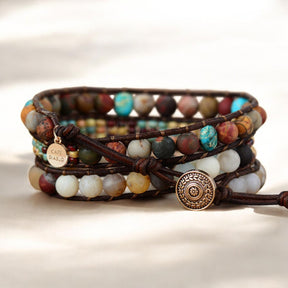 Pulseira Envolvente Vintage Jasper