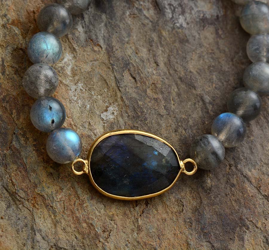 Blue Labradorite Gemstone Bracelet - Cape Diablo