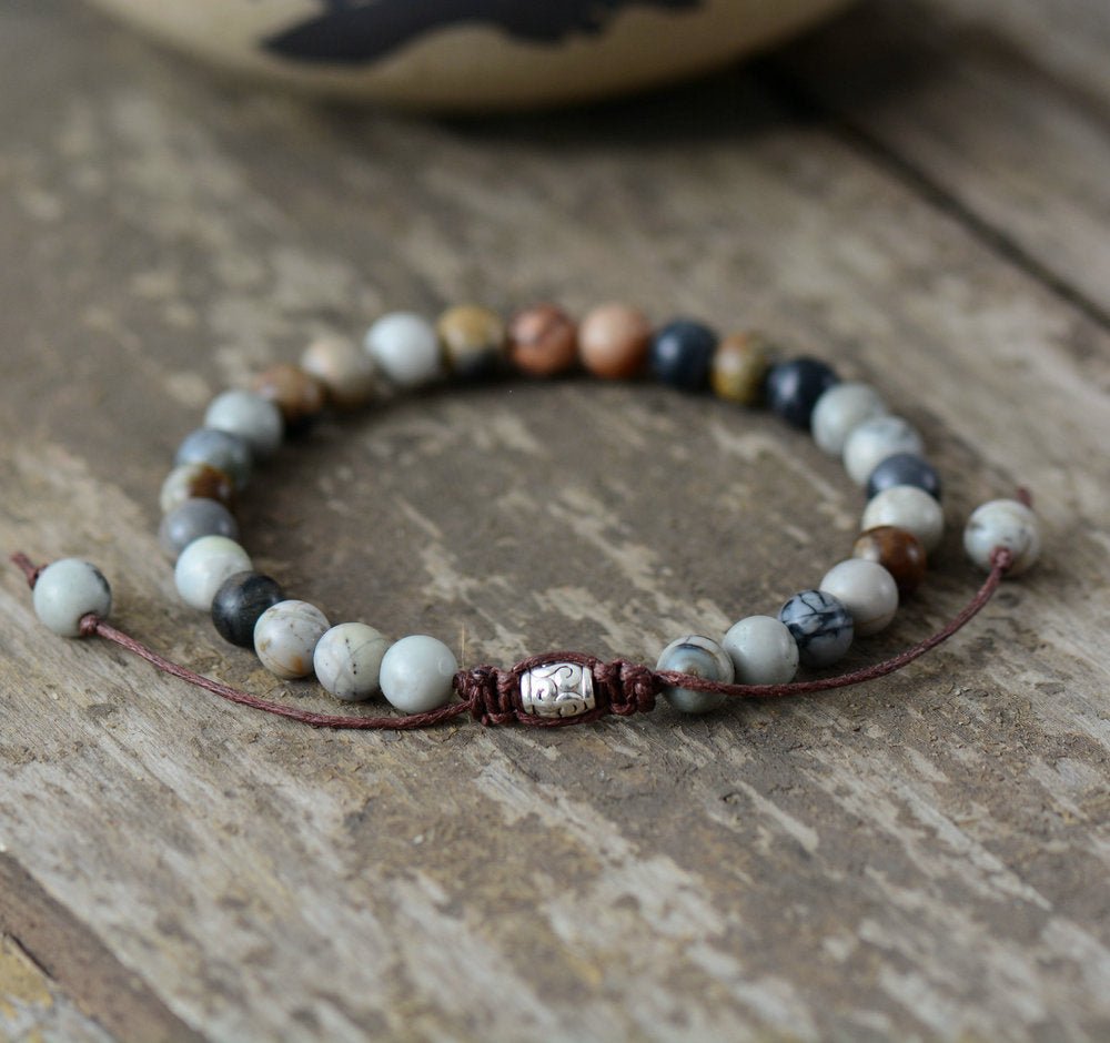 Men's Grey Jasper Bracelet - Cape Diablo