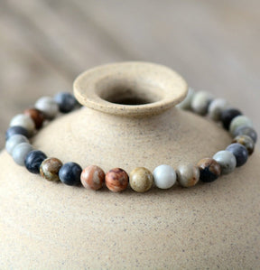 Men's Grey Jasper Bracelet - Cape Diablo