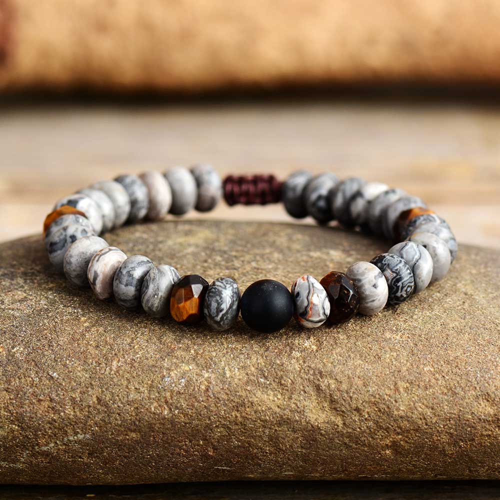 Men's Jasper & Tiger Eye Bracelet - Cape Diablo